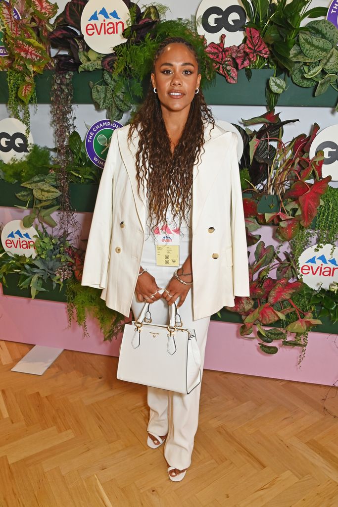 Alex Scott attends the GQ x evian private lunch at Wimbledon on July 4, 2023 in London, England.