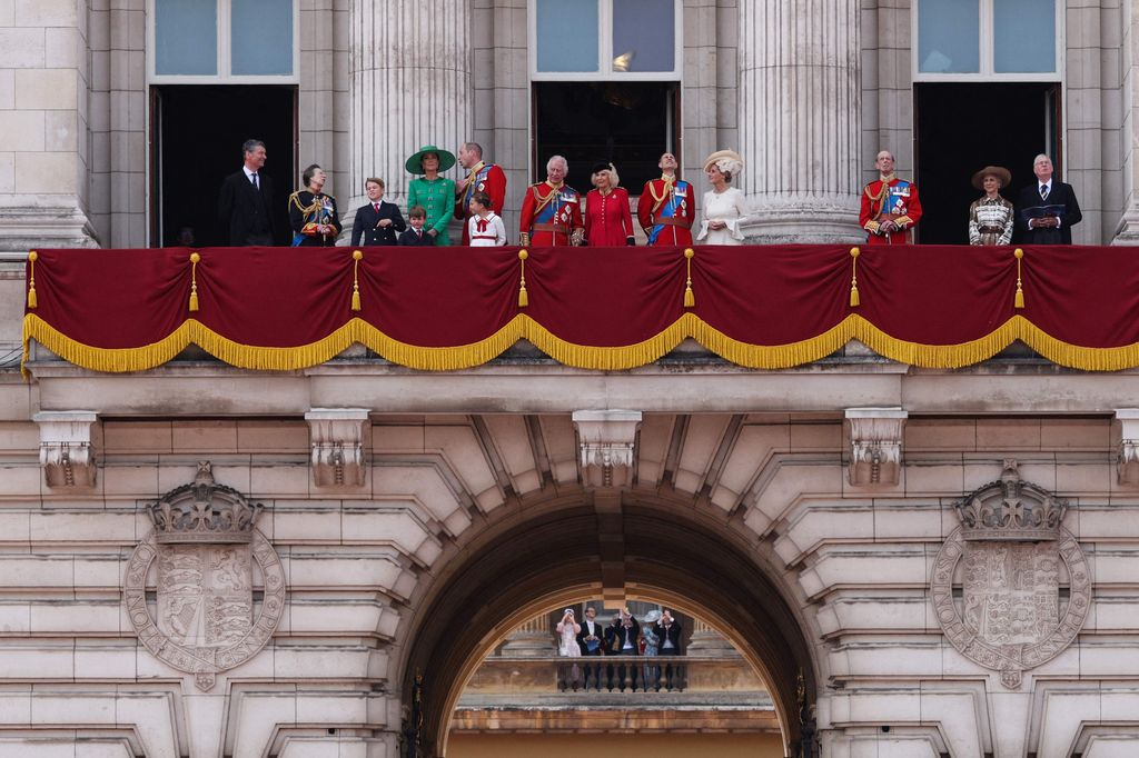 The royal family on the balcony of Buckingham Palace on Trooping the Colour