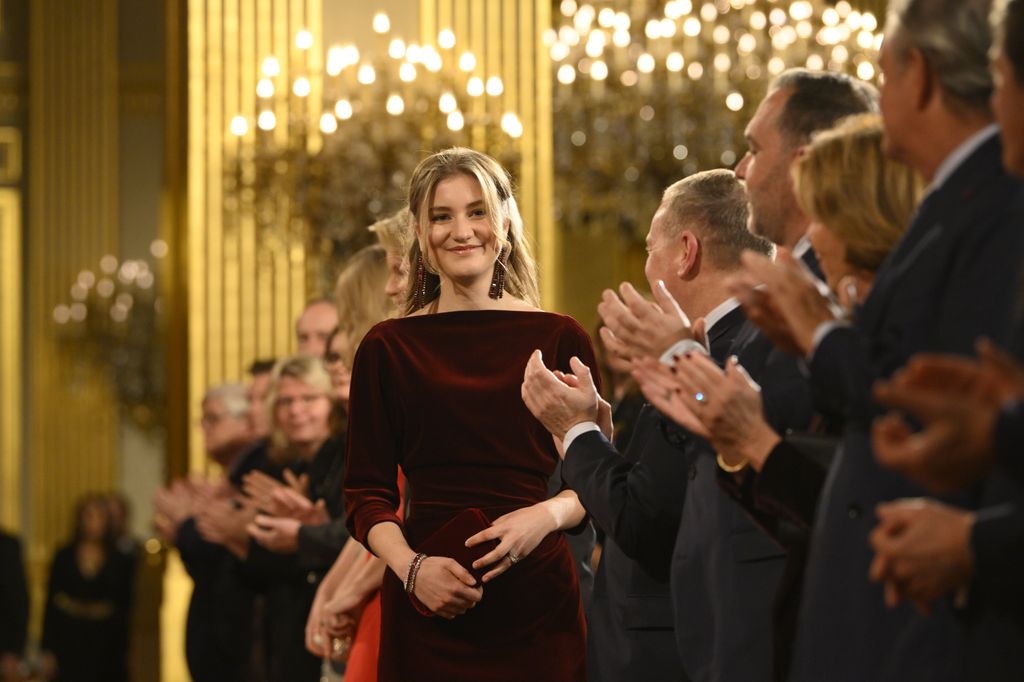 Princess Elisabeth arrives to the traditional Christmas concert pictured pictured on December 18, 2024 