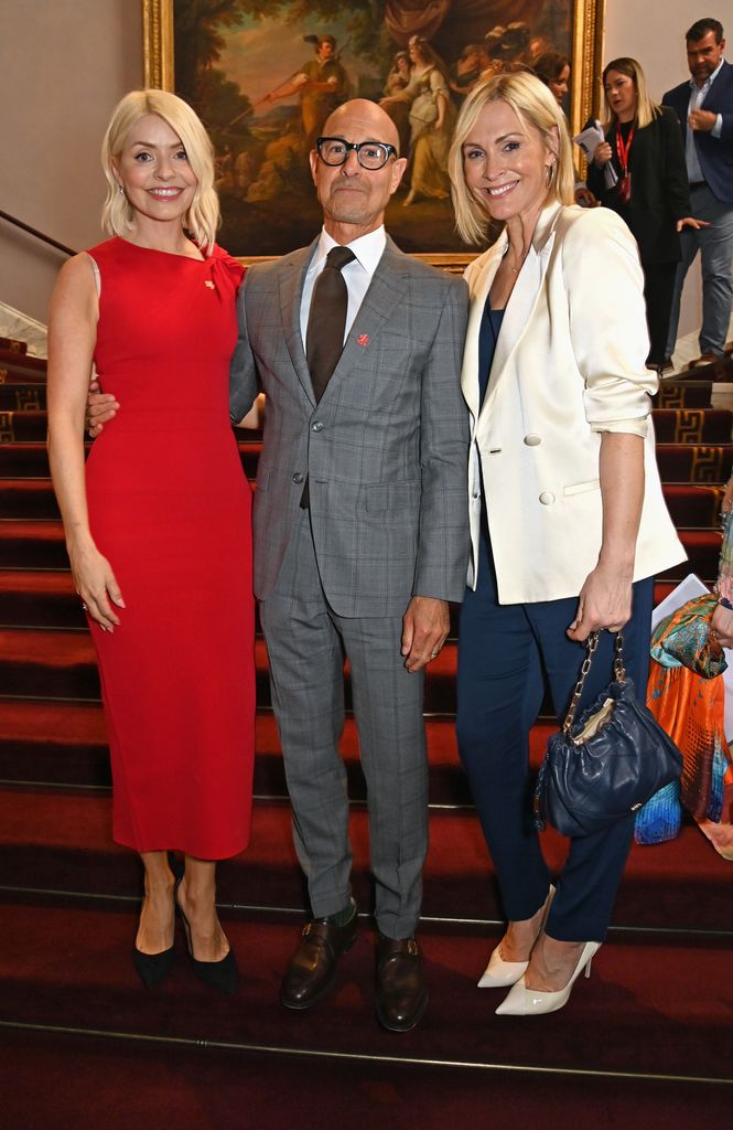 The star with Stanley Tucci and Jenni Falconer at the awards