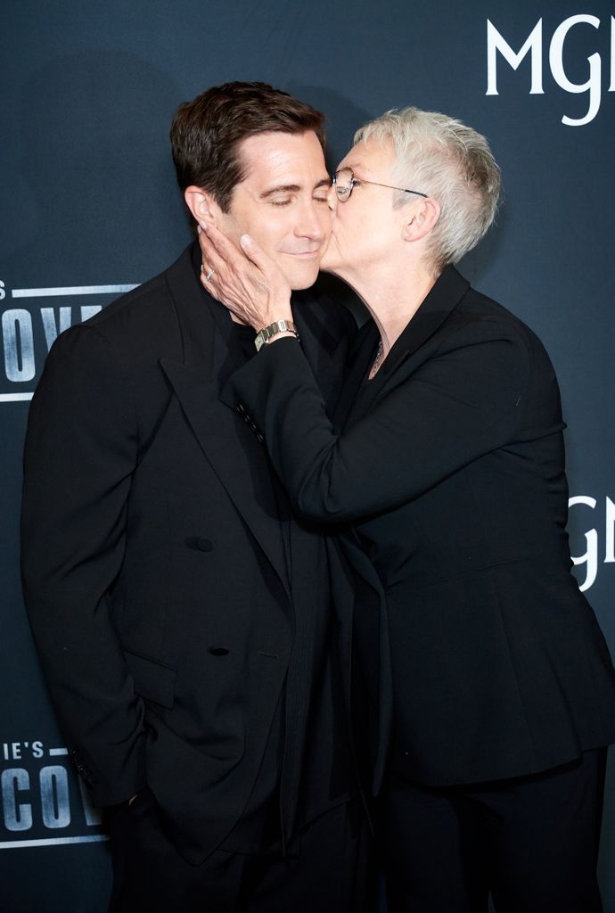 Jake Gyllenhaal and Jamie Lee Curtis in a sweet moment at the Covenant premiere