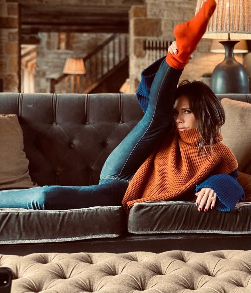 Victoria Beckham in her living room at home