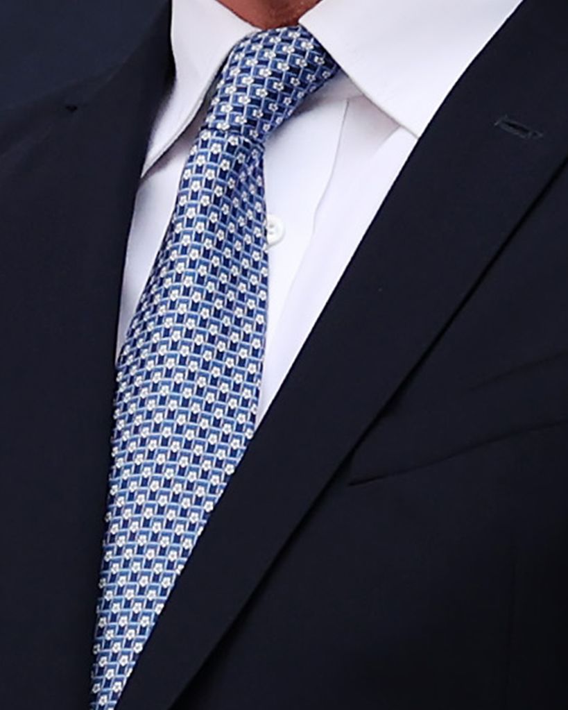 Prince William's football-themed Ferragamo tie for the Euros