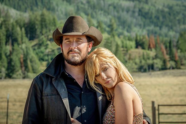 Cole Hauser and Kelly Reilly in Yellowstone