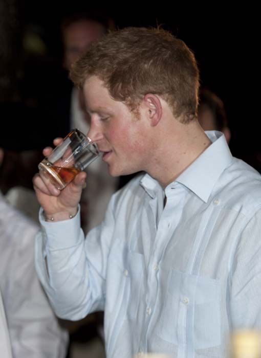 prince harry drinking