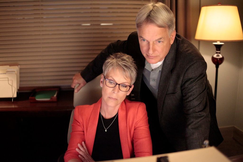 Jamie Lee Curtis and Mark Harmon on NCIS in 2012