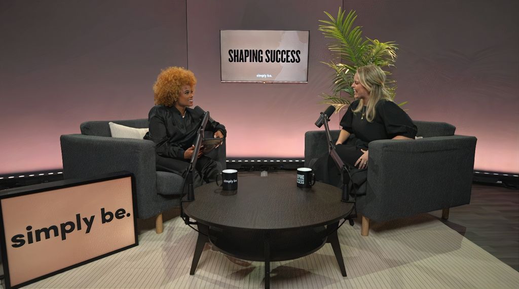 Alex Light chatting to Fleur East on Simply Be's Shaping Success podcast