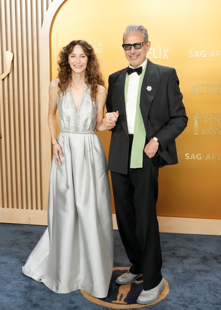 Emilie Livingston and Jeff Goldblum attend the 31st Annual Screen Actors Guild Awards at Shrine Auditorium and Expo Hall on February 23, 2025 in Los Angeles, California