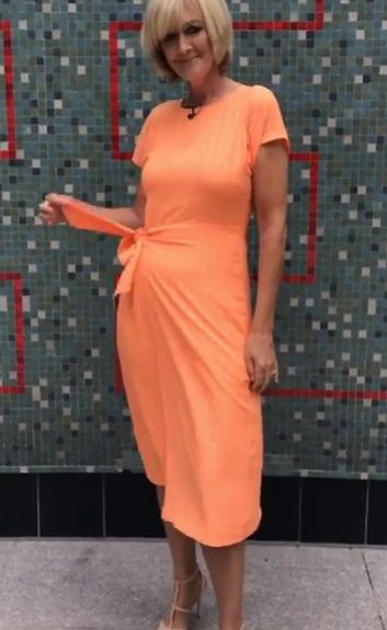jane moore orange dress instagram