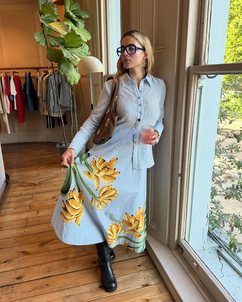 Influenceur de jupe à imprimé banane