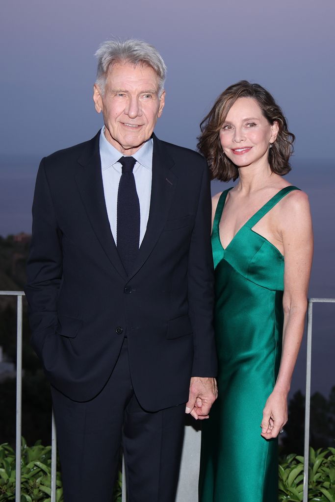 Harrison Ford and Calista Flockhart attend the "Indiana Jones And The Dial Of Destiny" screening at Taormina Film Festival 
