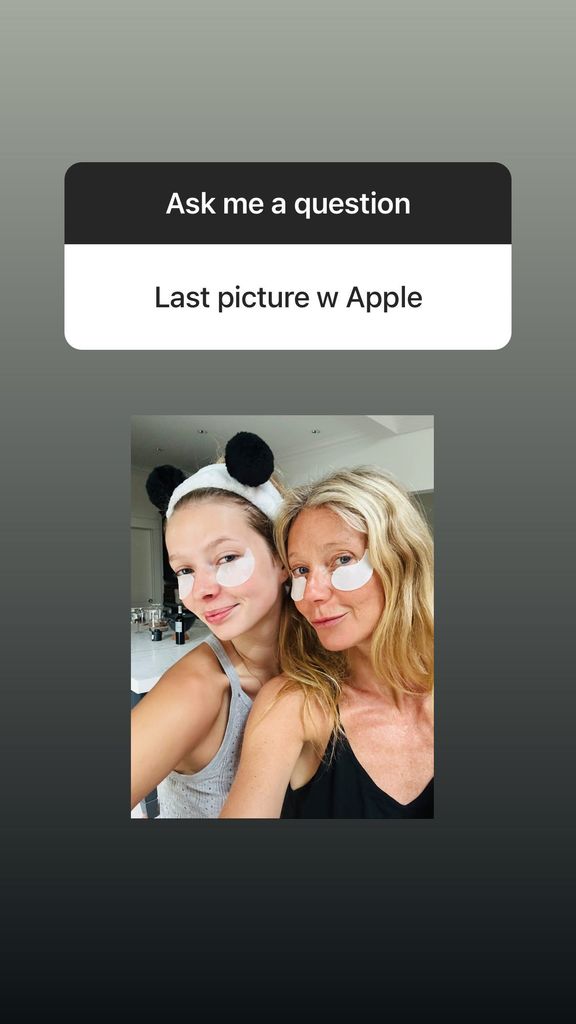 Gwyneth Paltrow shares a selfie with daughter Apple on Instagram