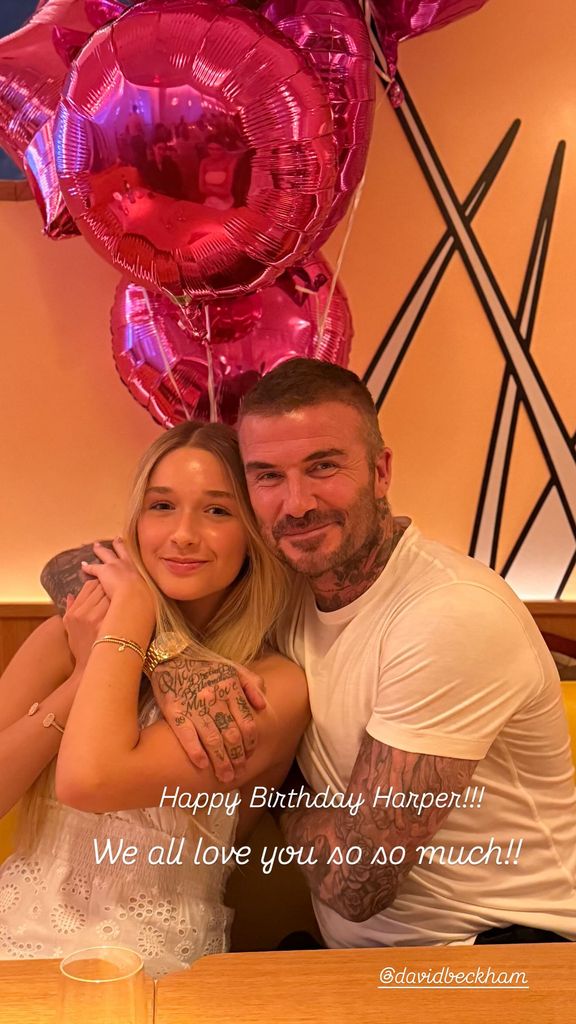 harper beckham david beckham birthday