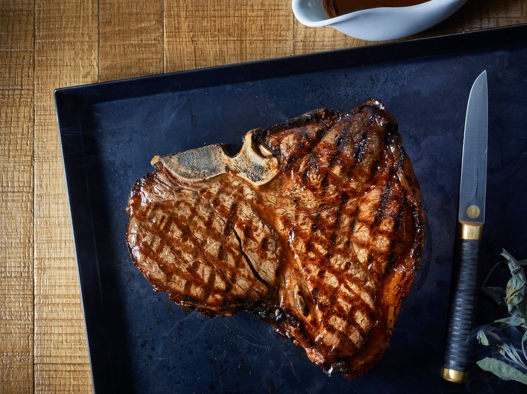 steak on a slate