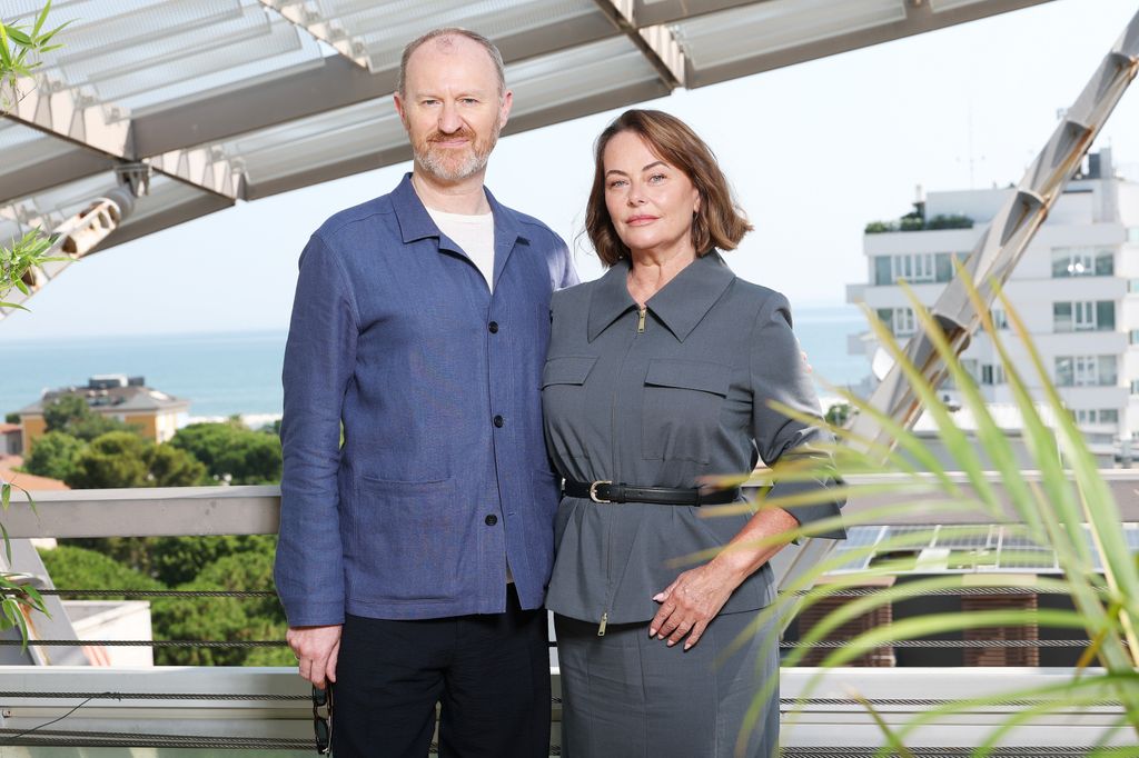 Mark Gatiss and Polly Walker are seen during the Italian Global Series Festival 2025 on June 25, 2025 in Riccione, Italy