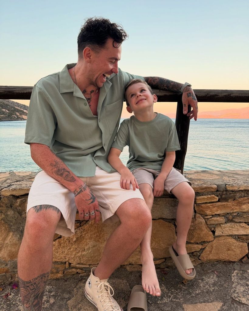 Danny Jones with his son Cooper