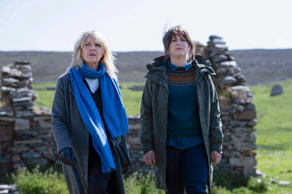 Ashley Jensen as DI Ruth Calder and Alison O'Donnell as DI Tosh McIntosh in Shetland