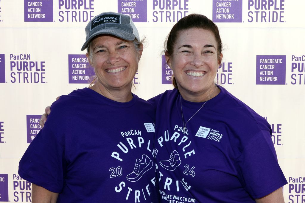 Sidney Greenbush and Lindsay Greenbush attend 2024 PanCAN PurpleStride: The Ultimate Event To End Pancreatic Cancer at Santa Monica Pier on April 27, 2024 in Santa Monica, California
