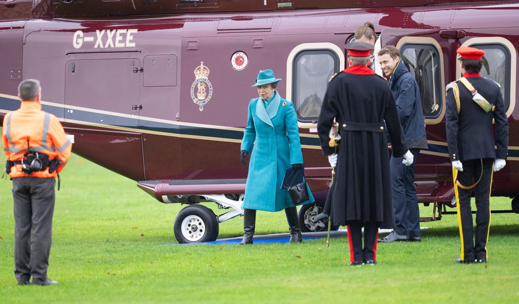 Anne arrived by helicopter