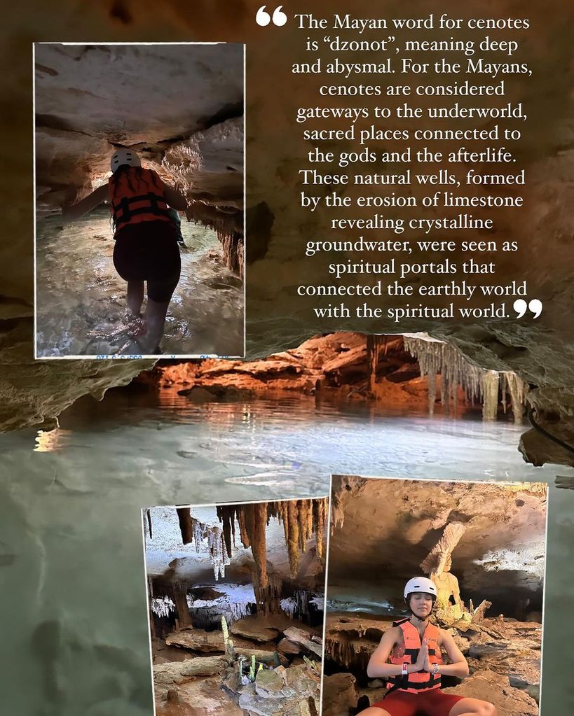 Jessica Alba shares a description of exploring cenotes in Mexico while on vacation on Instagram
