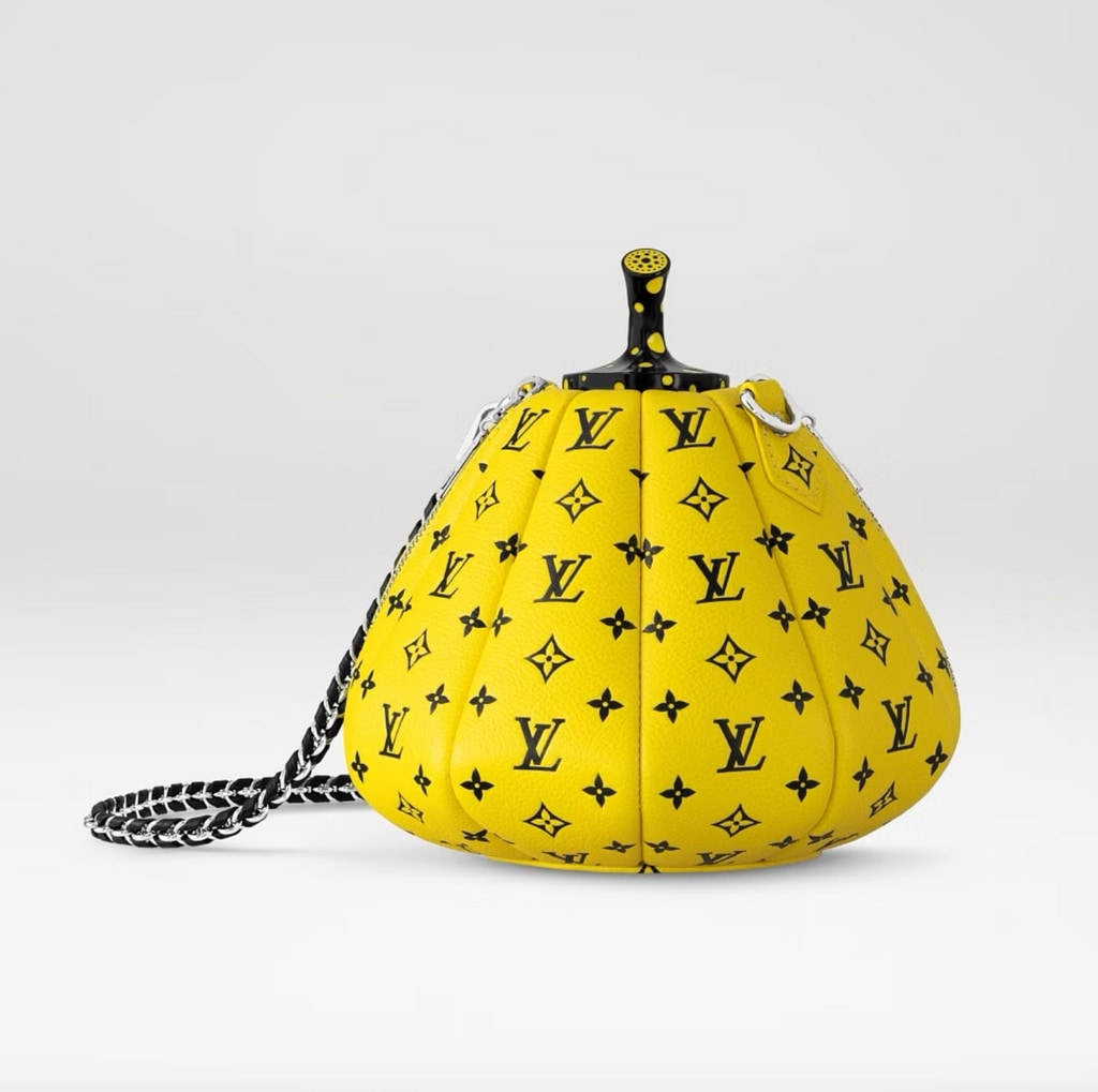 The Limited Edition Yellow & Black Monogram Leather Pumpkin Bag which sold for $44,100 USD