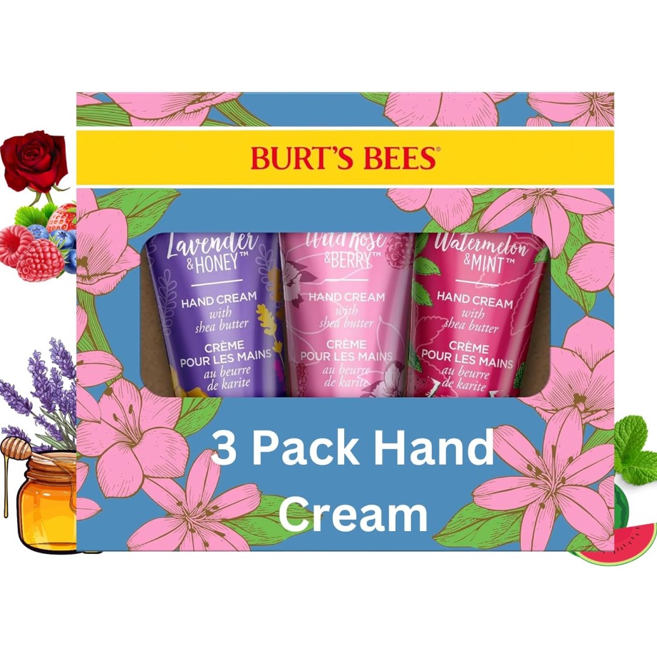 Burts Bees hand cream trio set