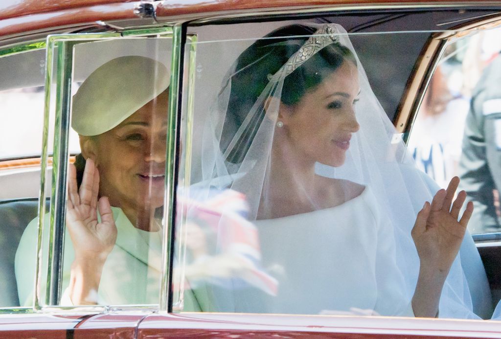 Doria Ragland and Meghan Markle arriving for the royal wedding