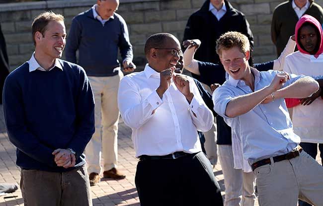 Prince Harry dancing in Lesotho
