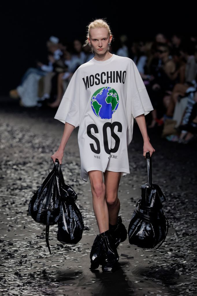 Moschino resurrected the T-shirt dress on the runway