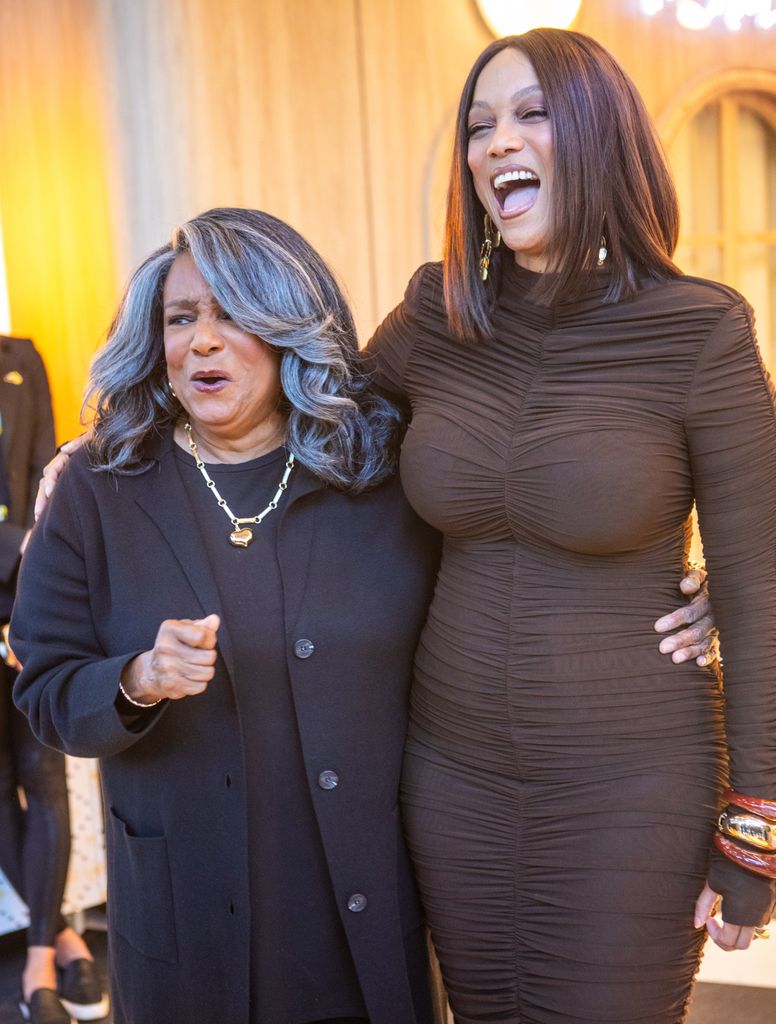 Tyra and her mom delight the fans