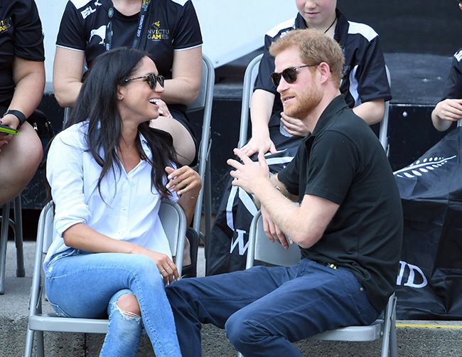 prince harry and meghan chatting invictus