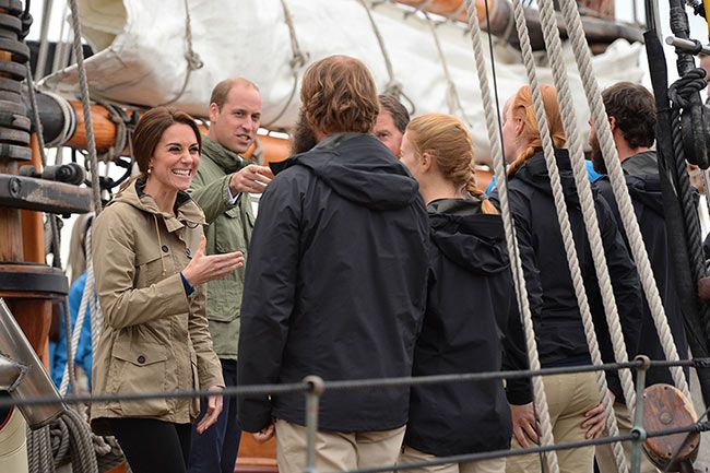 Kate Middleton and Prince William on ship