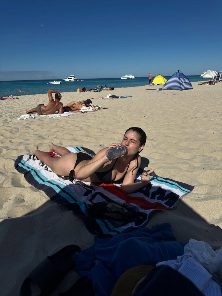 Her mom took the shots