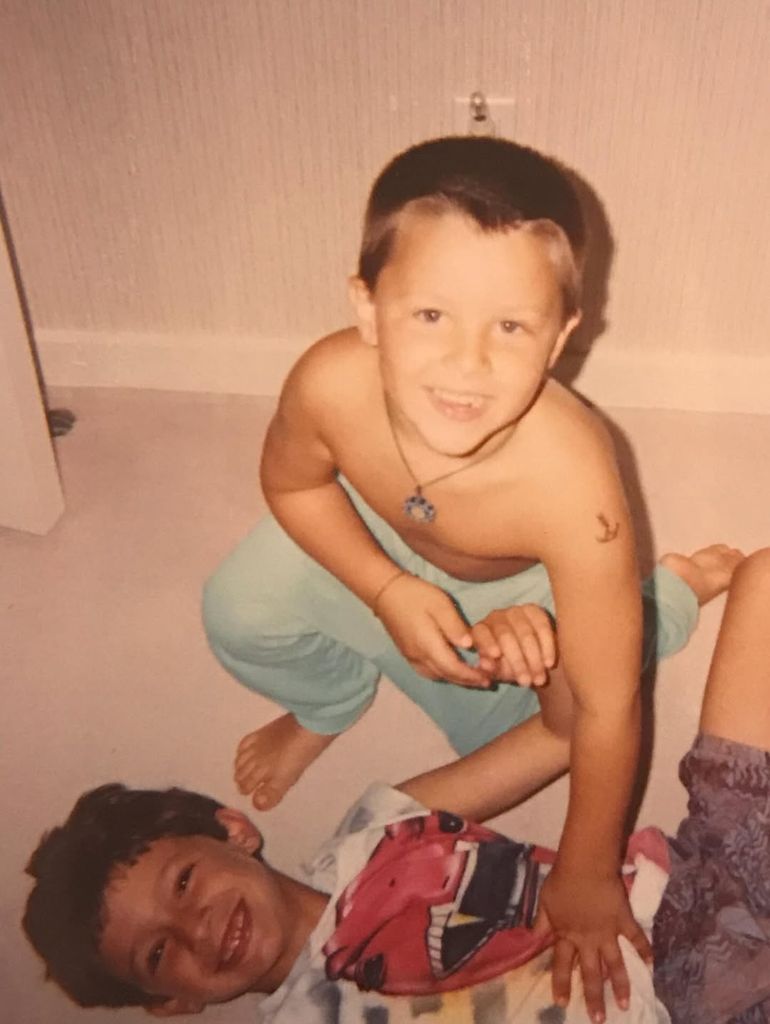 Spencer as a child with his brother