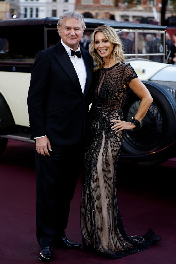 LONDON, ENGLAND - SEPTEMBER 03: Hugh Bonneville and guest attend the "Downton Abbey: The Grand Finale" world premiere at Odeon Luxe Leicester Square on September 03, 2025 in London, England. (Photo by John Phillips/Getty Images)