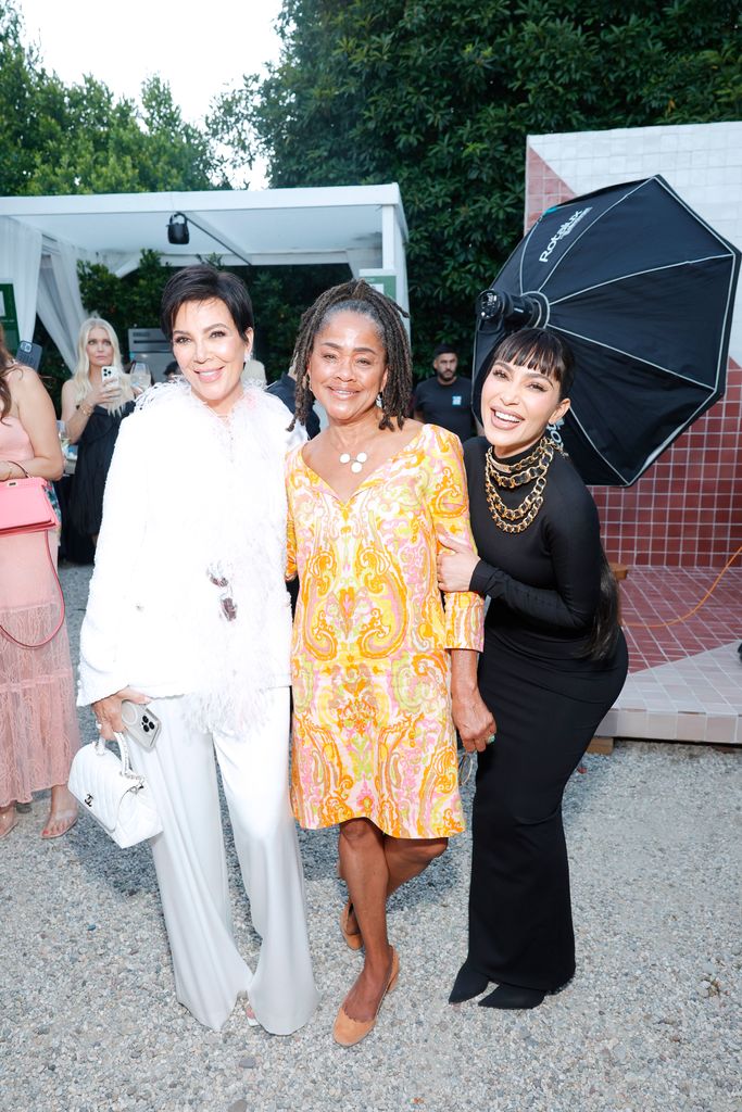 Kris Jenner, Doria Ragland, and Kim Kardashian attend the TIAH 5th Anniversary Soiree at Private Residence on August 26, 2023 in Los Angeles, California.