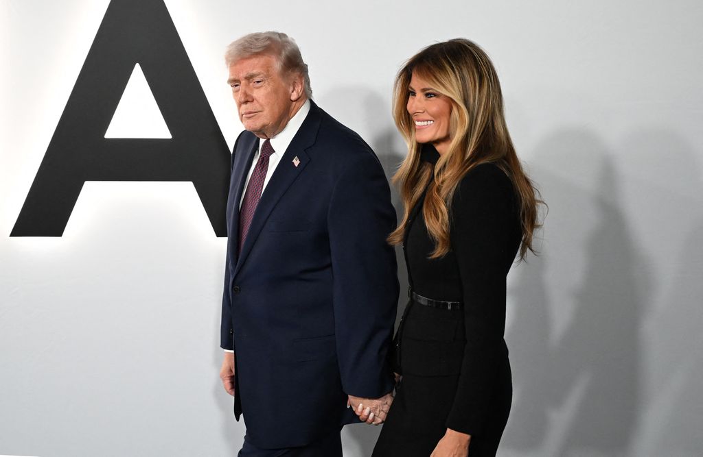 donald melania trump black outfits
