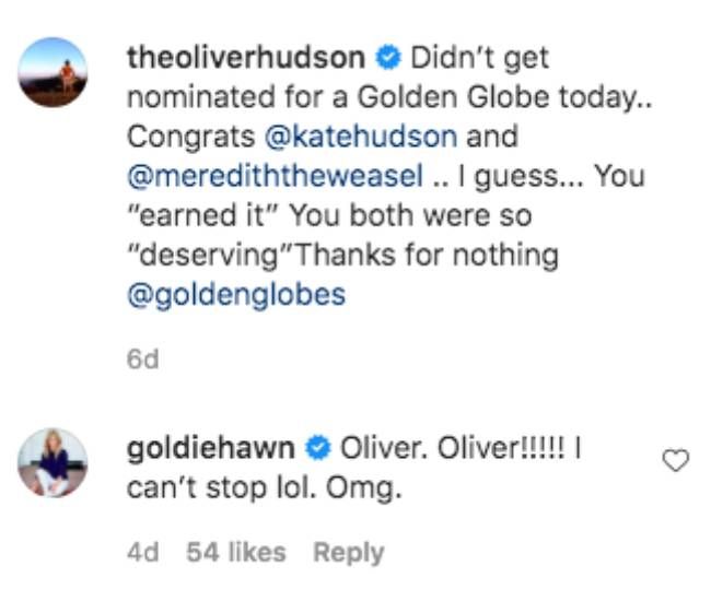 goldie hawn reacts oliver hudson video