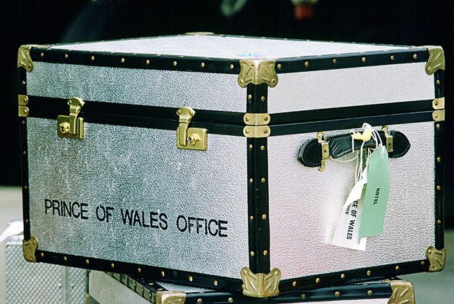 prince charles silver trunk used for travel