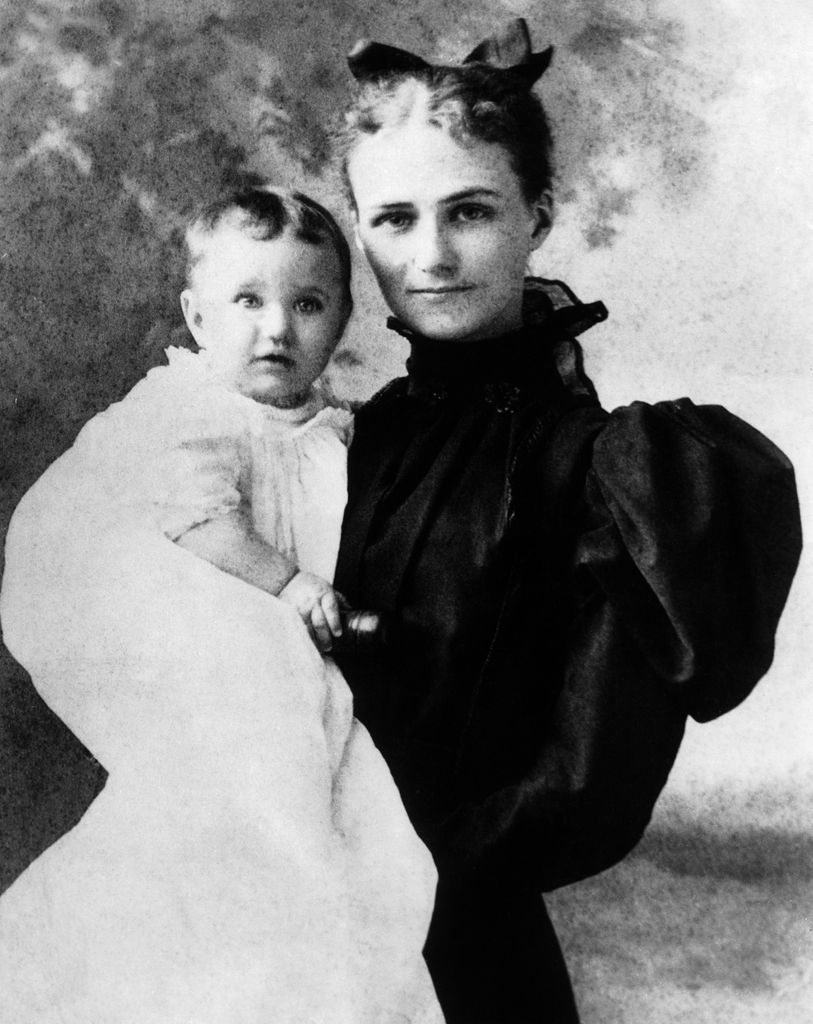 Wallis Simpson as a baby being held by Alice Warfield