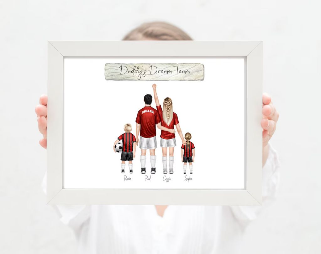 Daddy's Team Personalised Print 