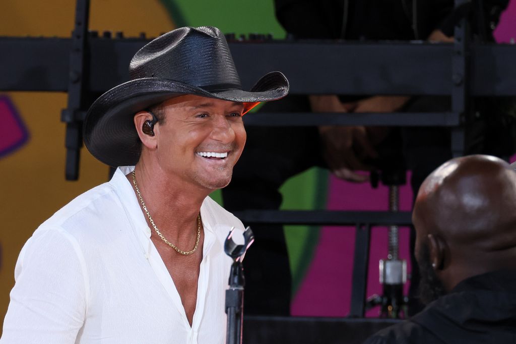Tim McGraw performs on ABC's "Good Morning America" at Rumsey Playfield, Central Park on August 25, 2023 in New York City