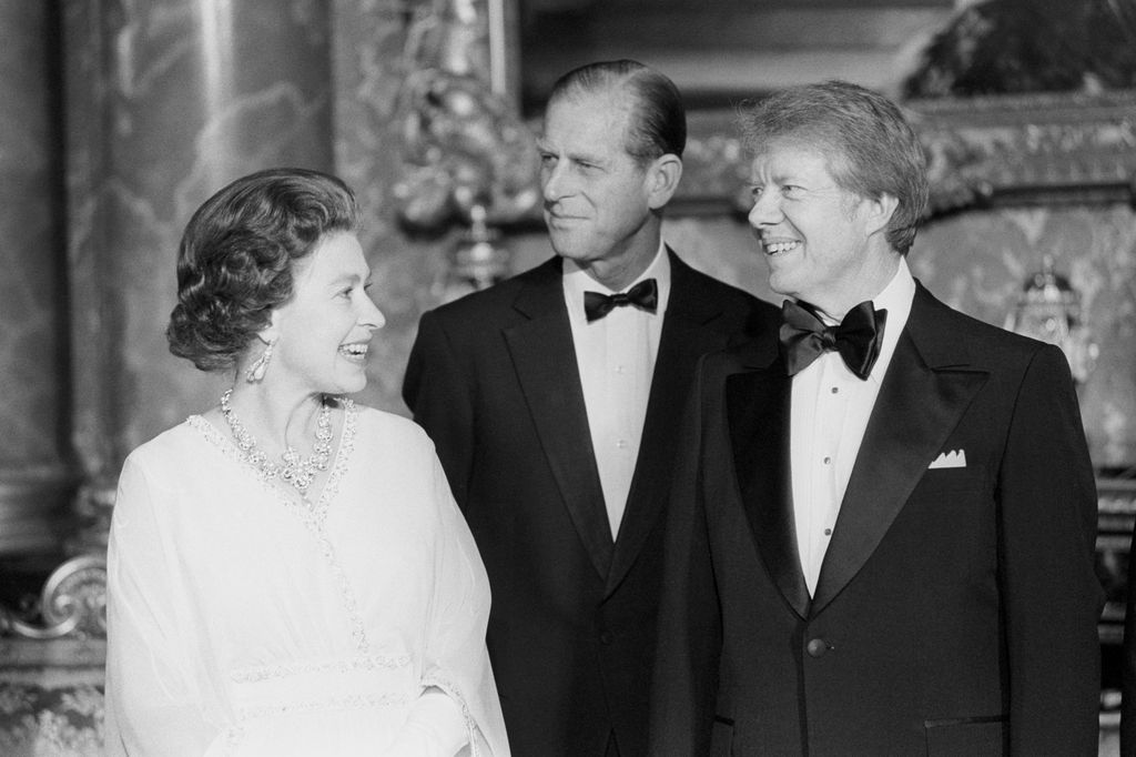 President Carter with Queen Elizabeth II and Prince Philip in 1977