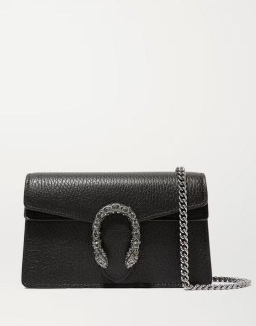 Gucci 'Dionysus' Super Mini Black Suede Bag as seen on Meghan
