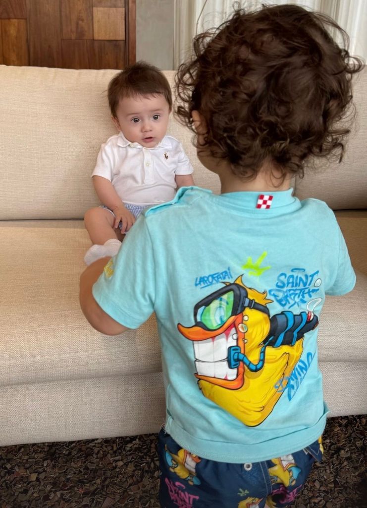 Marc Anthony's son plays with his cousin