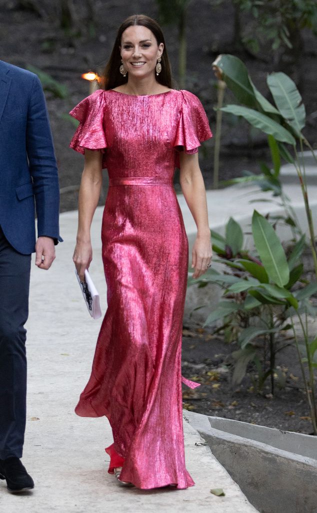 Kate wore the pink number whilst on tour with Prince William in 2022