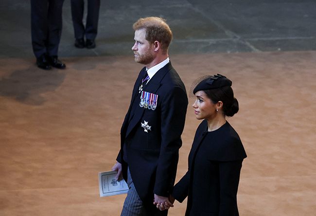 Prince Harry and Meghan Markle at Queen funeral