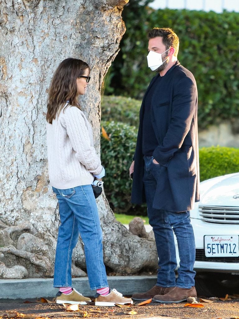 Jennifer Garner and Ben Affleck are seen on December 09, 2021 in Los Angeles, California