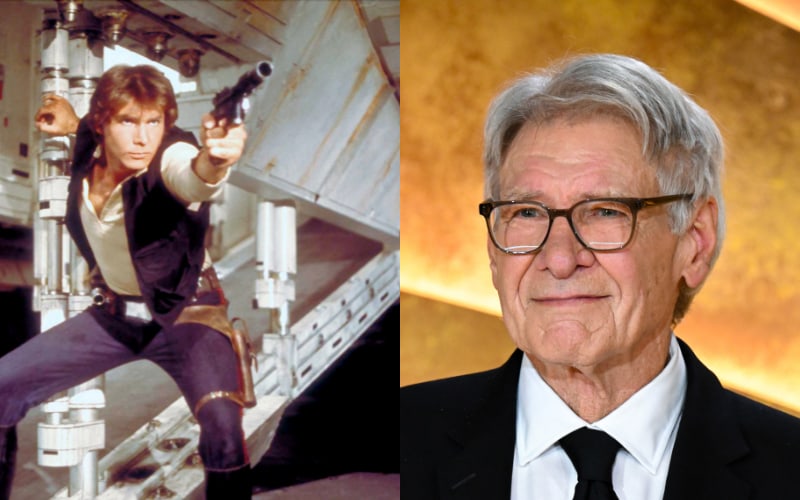 Harrison Ford then and now