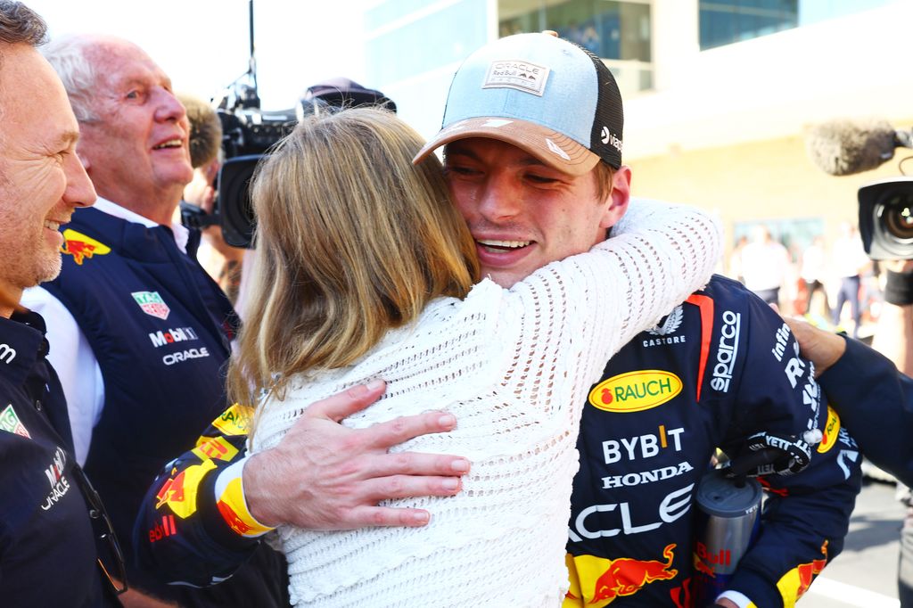 Geri Horner hugged Max Verstappen